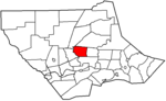 Map of Lycoming County Pennsylvania Highlighting Hepburn Township